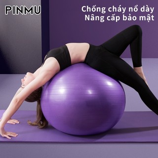  Bóng tập Yoga PINMU Banh Tập Gym Thể Hình Cao Cấp Size 55 65 75CM Dày 2mm Chống Nổ Tặng bơm bóng  