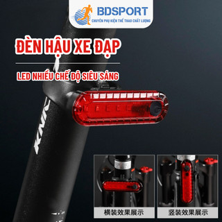 Đèn hậu xe đạp nháy cảnh báo nhiều chế độ led