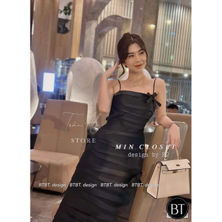 đầm thiết kế 2s đen nơ