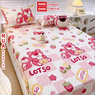 Bộ ga gối 3 món poly cotton m6/m8 chất đẹp mềm mịn, gốm ga giường + 2 vỏ gối đầu