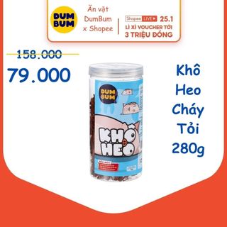 Khô heo cháy bơ tỏi cay DumBum 280g đồ ăn vặt Sài Gòn vừa ngon vừa rẻ