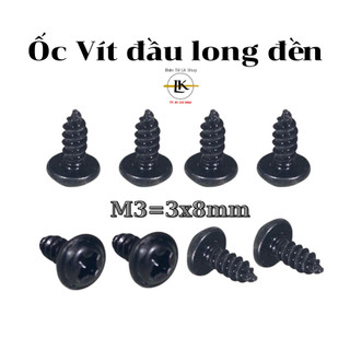 Ốc vít 3x8mm Đầu long đền bắt fet còng sò bắt vỏ ampli Túi 100g - Điện tử LK Shop