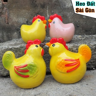 Heo tiết kiệm hình con gà ,gà sứ