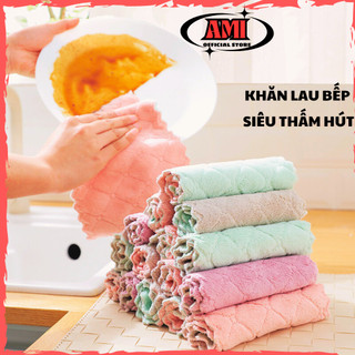 khăn lau tay,Nhà Bếp , Lau Bát Đĩa, Rửa Chén, Lau nhà tắm, phòng khách 2 Mặt Siêu Thấm - AMI