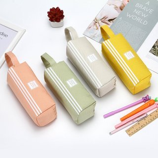 Túi vải đựng bút 2 ngăn có khoá, có quai sách xinh xắn