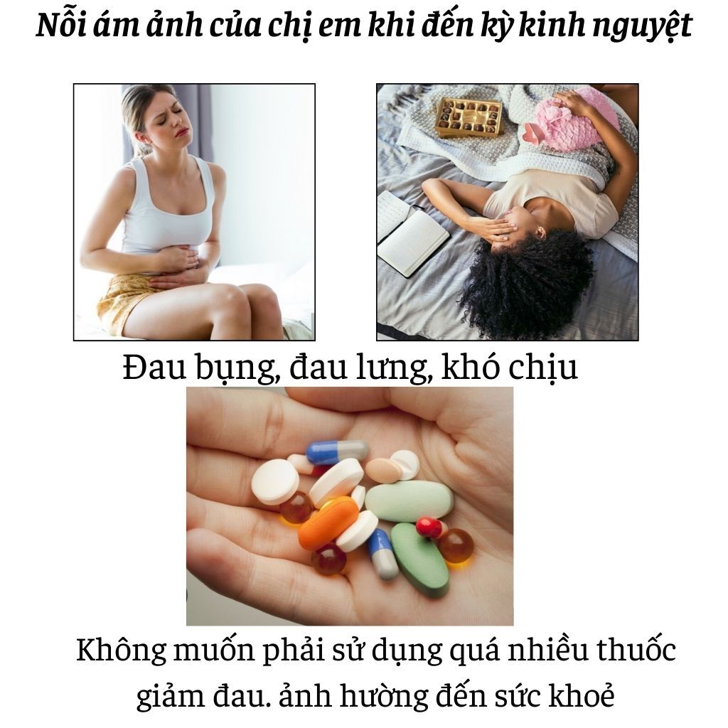 Đai Bụng Kinh, Máy Massage Chườm Ấm Giảm Đau Bụng Kinh Nguyệt