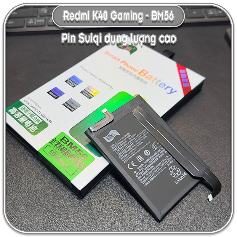 Pin thay thế Suiqi BM56 cho Redmi K40 Gaming, 5000mAh HÀNG NHẬP KHẨU