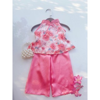 Ngọc Kids - Bộ áo yếm + quần cho bé gái 6-24kg