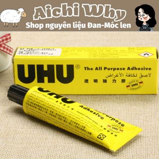 Keo dán UHU chuyên dán đồ handmade, vải, len sợi đa dụng, trong suốt, không mùi hôi, không bị lem