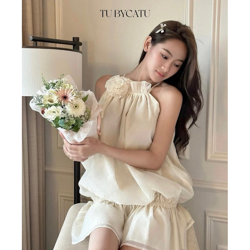 Yếm váy tơ đính nơ (tặng kèm quần) V125 /Shyncloset | BigBuy360 - bigbuy360.vn