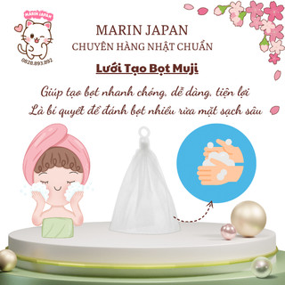 (Chuẩn Nhật, Đủ Bill) Lưới Tạo Bọt Khi Rửa Mặt Của Muji Nhật Bản
