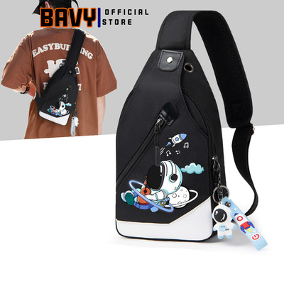Túi đeo chéo nam mini vải canvas chống nước thời trang Ba Vy FASHION đeo ngực đeo vai TĐC25A