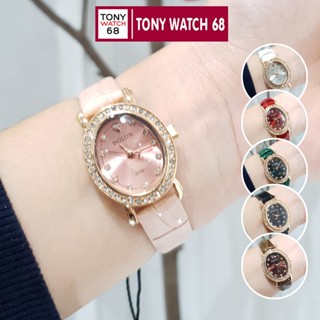 Đồng hồ nữ mặt nhỏ bầu dục đeo tay Bolun dây da chính hãng thời trang cao cấp đẹp hàn quốc