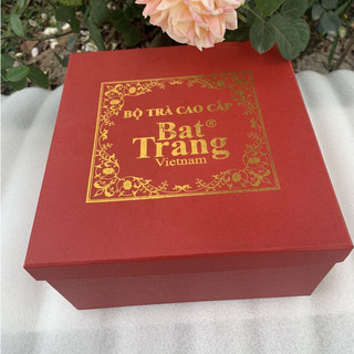 Hộp xi đỏ đựng bộ ấm chén