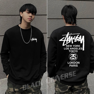 Áo Sweater STUSSY world tour dày dặn cao cấp, áo nỉ Unisex nam nữ Full bọc tag