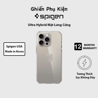 Ốp lưng trong suốt spigen ultra hybrid clear dành cho iphone 15/14/13 series