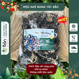 Mộc nhĩ rừng khô Tây Bắc gói 500g hàng loại 1, mộc nhĩ đen rừng phơi khô tự nhiên, nấm mèo sạch thơm ngon - BẢN