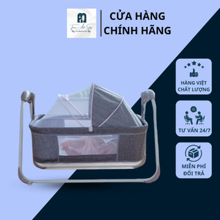Nôi điện tự động Đại Vĩ HAPPY cao cấp kèm điều khiển từ xa, màn chắn muỗi cao cấp, nôi tự động có nhạc cho bé