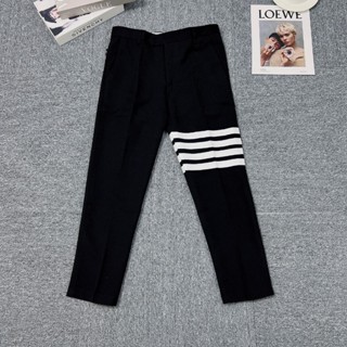 Quần âu 4 sọc trắng thom-e - vải mềm mịn , co dãn nhẹ mặc ôm dáng