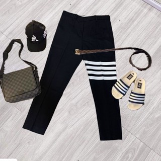  quần âu nam thêu 4 sọc trắng thom-e - boy phố trendding 