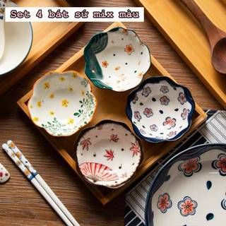 Combo 4 bát sứ đựng nước chấm cao cấp