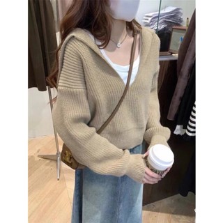 Sét áo len phối cổ sơ-mi trẻ trung