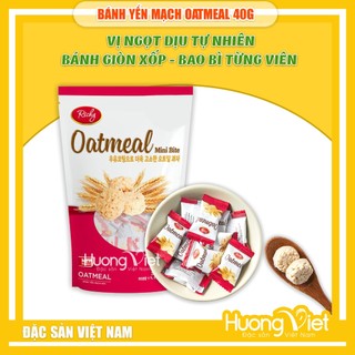 Bánh yến mạch Oatmeal Hàn Quốc, kẹo yến mạch bơ sữa Richy ngọt dịu, giòn xốp túi 40g