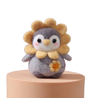 Thú bông mèo con đi học bằng len handmade