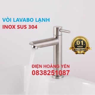[20 cm] Vòi rửa mặt (lavabo) lạnh inox 304