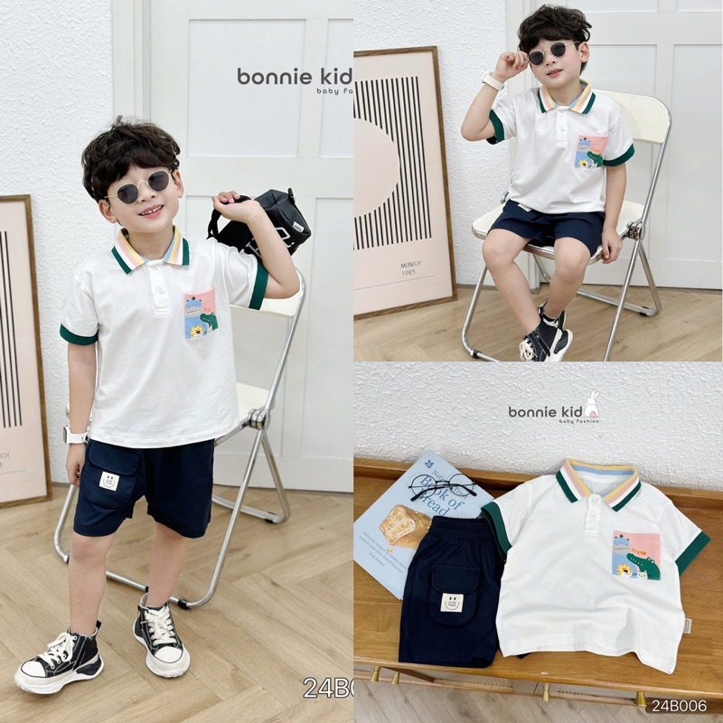 Bộ short PoLo cá sấu bé trai