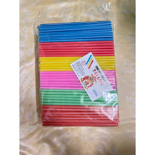 Ống hút màu sọc phi 6 dài 21cm - 500g/bịch