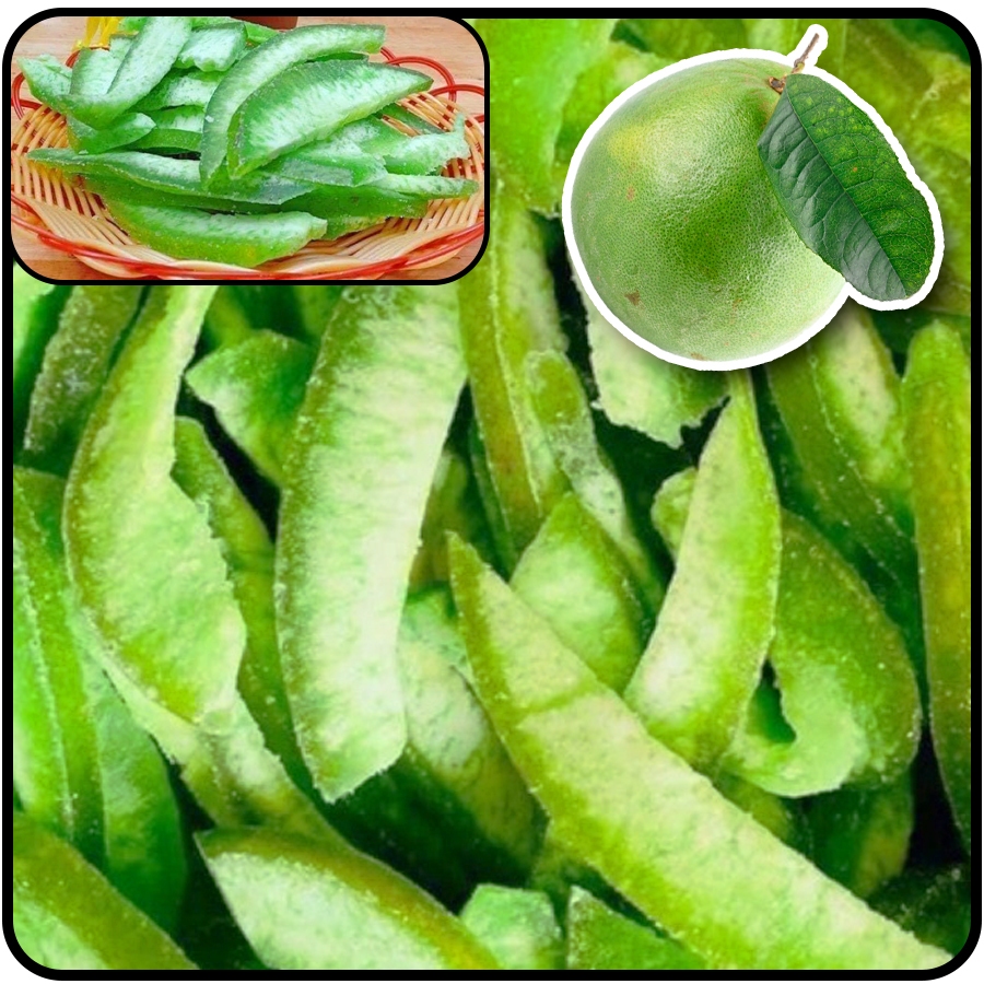 Mứt vỏ bưởi sấy dẻo chua ngọt Thái Lan(Hàng đẹp ít ngọt)
