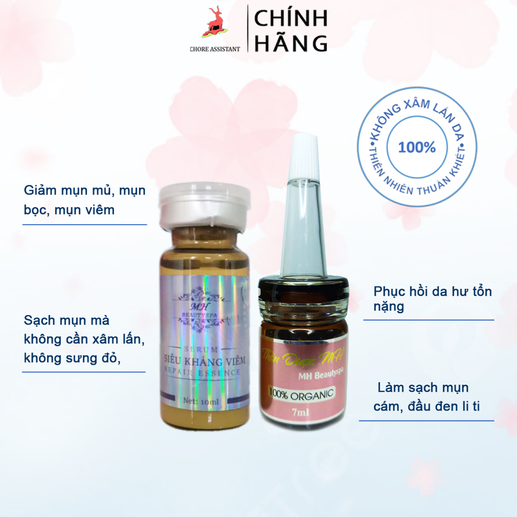 Liệu trình giảm mụn NOÃN THỰC VẬT-TIÊN MỤN (Mụn tươi) MH Beauty Spa _CHÍNH HÃNG