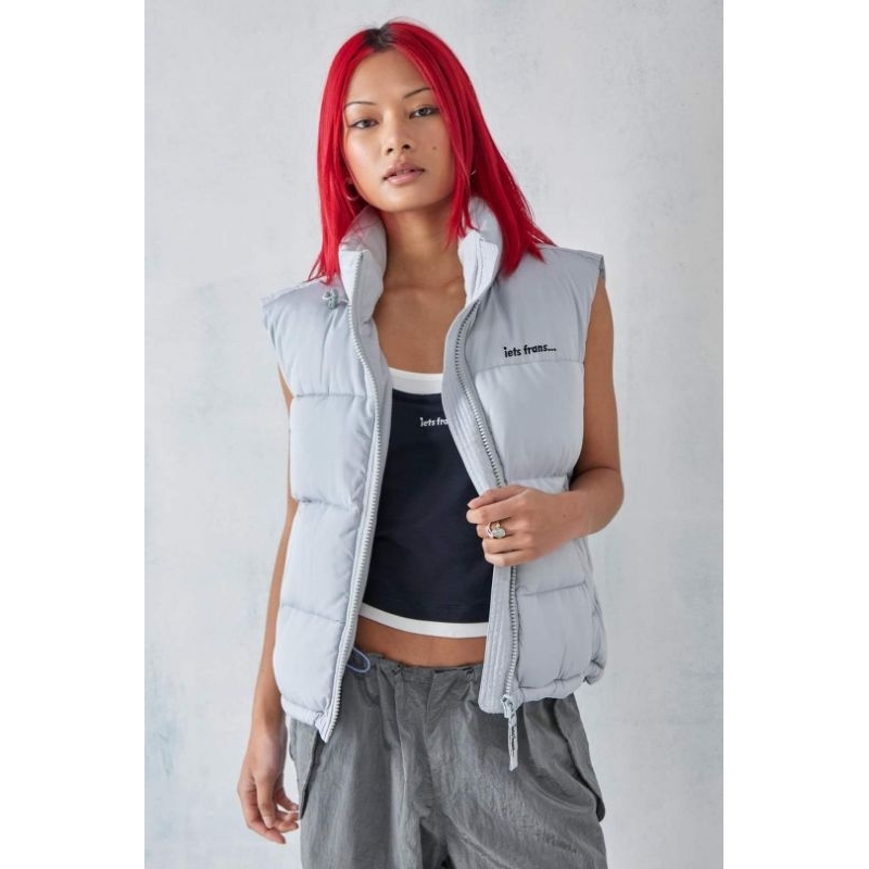 Áo phao gile lót nỉ Urban outfitter