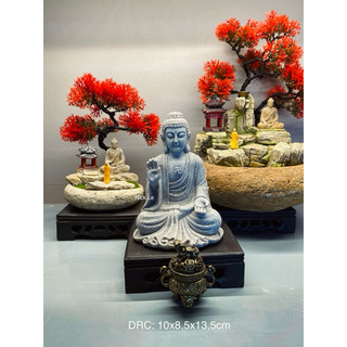 (Hàng nét) Tượng phật adida giả cổ phối tiểu cảnh,hòn non bộ