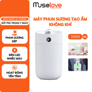  Máy Phun Sương DELADEP Tạo Ẩm Kép Có Màn Hình Hiển Thị Độ Ẩm Phòng Khuếch Tán Tinh Dầu X12 Dung Tích 3000ML MPS10 