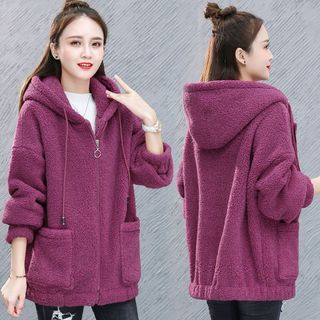 Áo khoác lông cừu nhân tạo- hàng quãng châu - thời trang th2