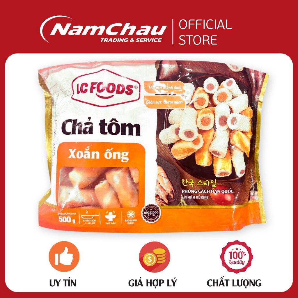 Chả tôm xoắn ống LC 500gr [HN giao hàng hỏa tốc]