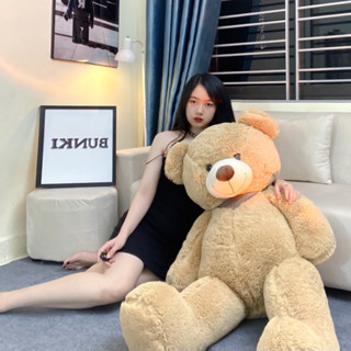 GẤU BÔNG TEDDY ENJOY TEA 1M2 CAO CẤP BUNKI - THÚ NHỒI BÔNG GẤU BÔNG TO TRANG TRÍ NOEL
