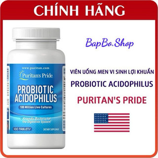 Viên uống men vi sinh lợi khuẩn Puritan's Pride Probiotic Acidophilus