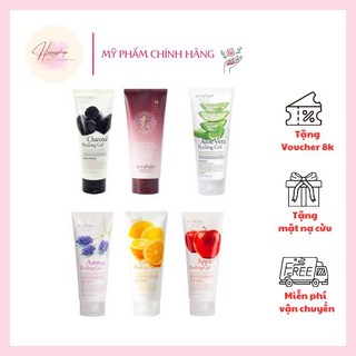 Gel tẩy da chết hoa quả làm trắng da arrahan, tẩy da chết sáng da