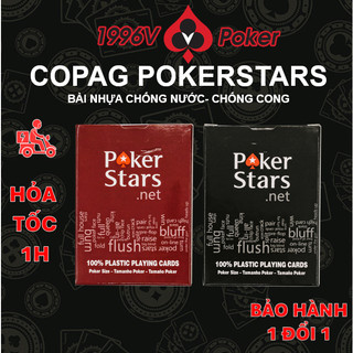 Bộ bài poker cao cấp nhựa, bộ bài 52 lá  Poker Star Plastic, bộ bài tây tú lơ khơ đẹp chơi pocker - 1996V Poker Shop