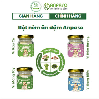 Hạt Nêm Cho Bé Ăn Dặm Anpaso, Bột nêm Vị Rau Củ, Nấm hương, măng tây, rong biển Tự Nhiên