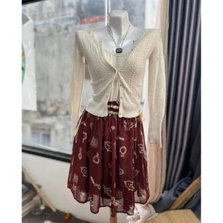 SET 2hand áo len và váy hiệu phong cách Nhật Bản (ig: fairykisses.thrift)