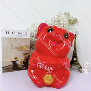 Heo đất cầm hũ vàng, heo đất tiết kiệm - heo đất bố bún hđbb02
