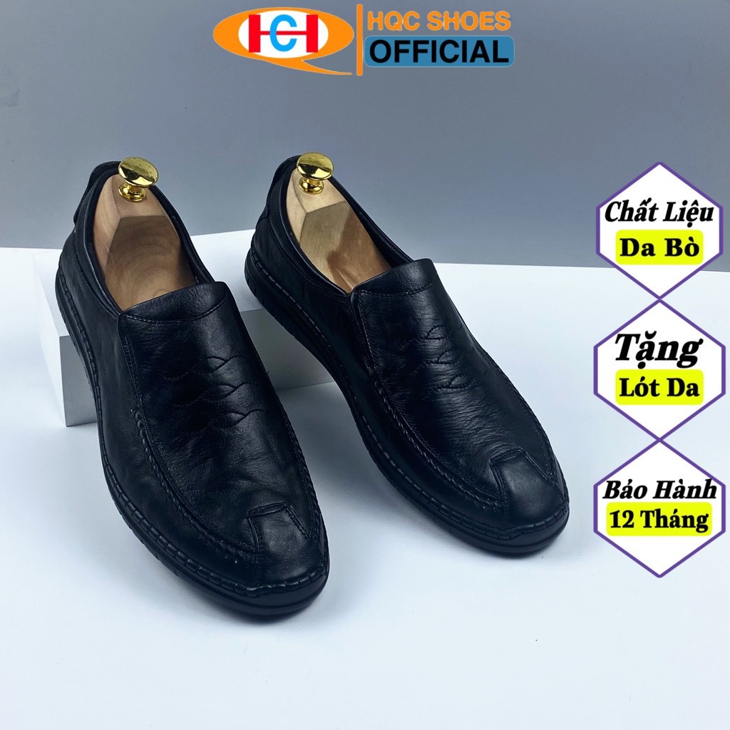 Giày nam HQC SHOES da bò thật đế cao su khâu siêu bền GL-005