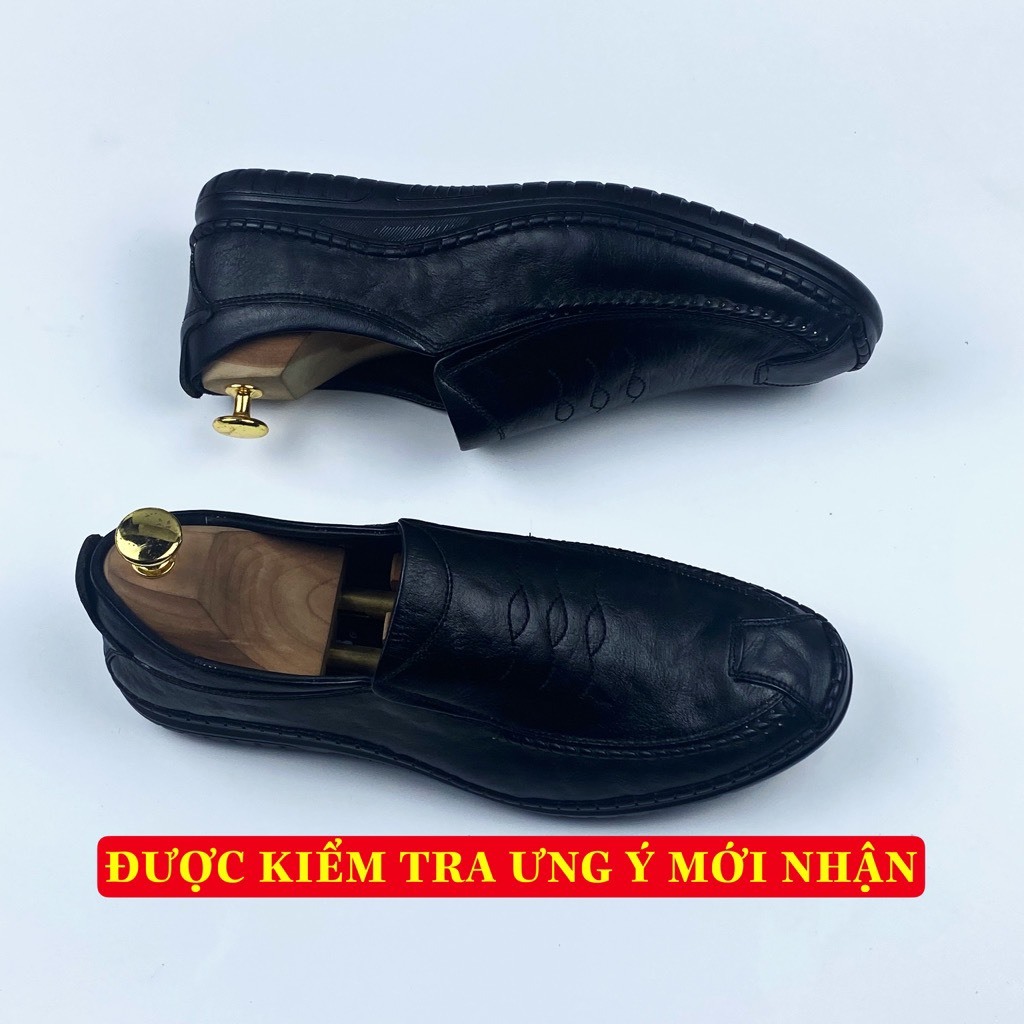 Giày nam HQC SHOES da bò thật đế cao su khâu siêu bền GL-005