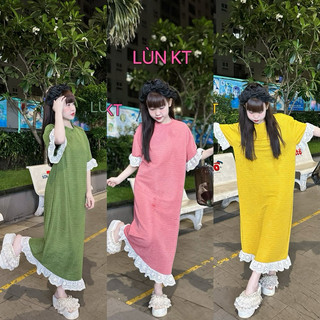 ĐẦM SUÔNG THUN XỐP VIỀN BÈO TIỂU THƯ