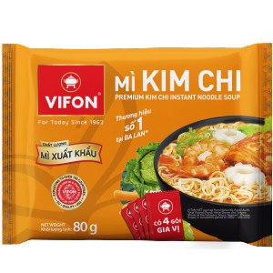 Thùng 20 gói mì ăn liền xuất khẩu vị kim chi, mì kim chi, gói 80g