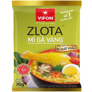 Thùng 24 gói Mì ăn liền Zlota, mì gà vàng xuất khẩu, gói 70g